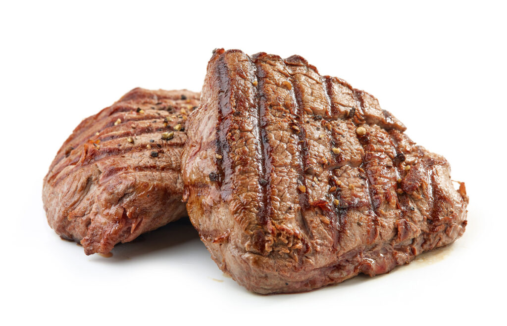 Grilled beef fillet steak