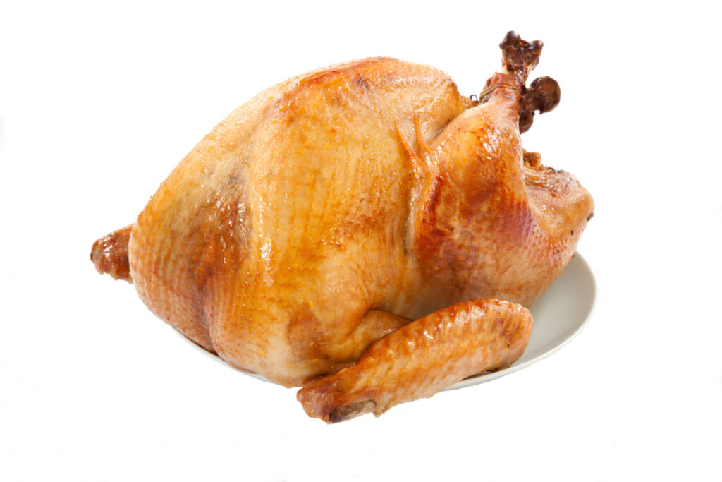 Whole roasted turkey