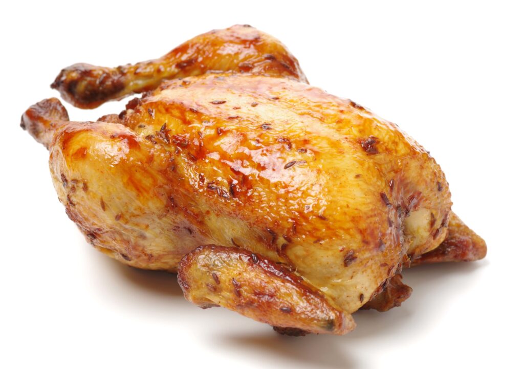 Whole roast chicken