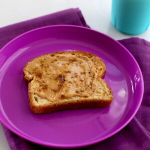 Peanut butter toast sprinkled with chaat masala