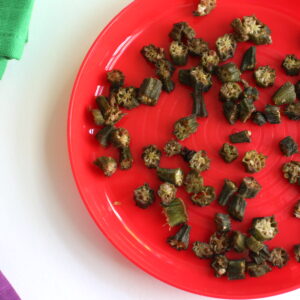 image of baked okra stars from our ebook