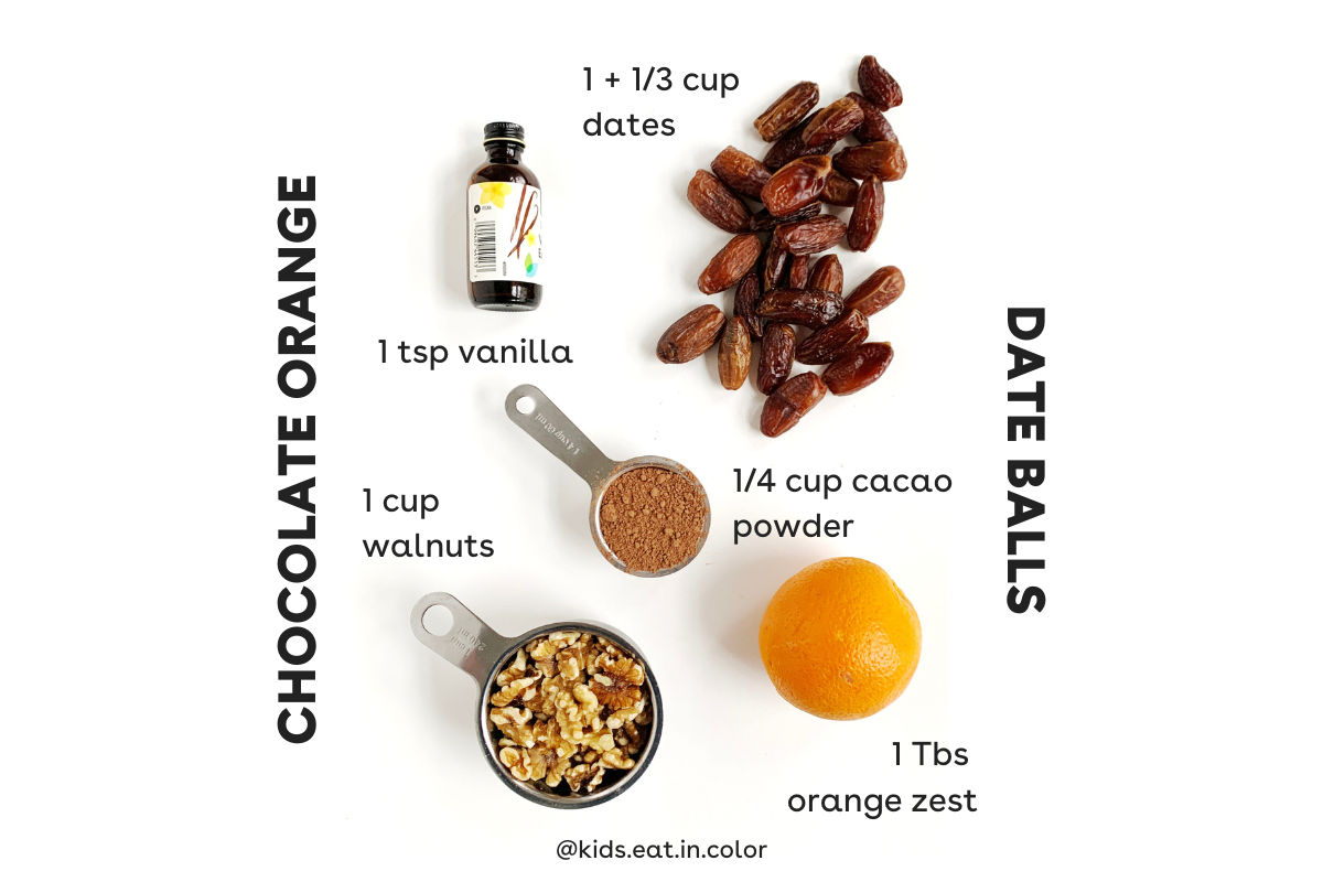 NoBake Chocolate Orange Date Balls Kids Eat in Color