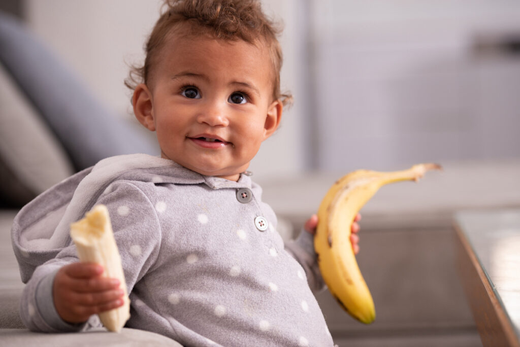 guy eating banana