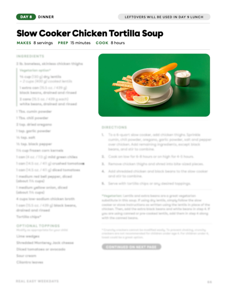 Real Easy Weekdays Kids Eat in Color