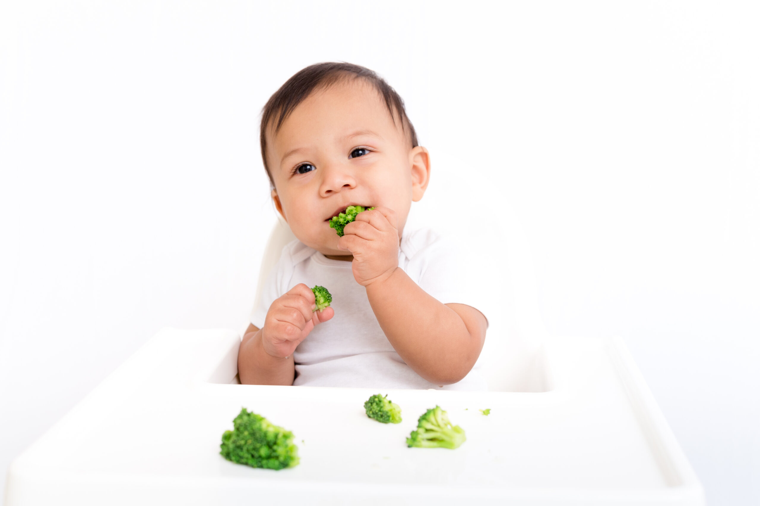Baby and broccoli