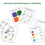 thumbnails of nutrition unit worksheets and activity sheets