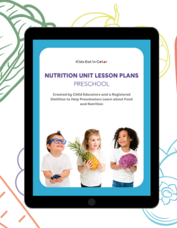 Preschool Nutrition Unit Lesson Plans Cover
