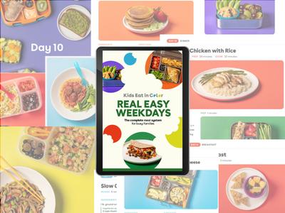 Convenient meal system for Breakfast, Lunch, Dinners and Snacks with fruits and veggies in every meal.